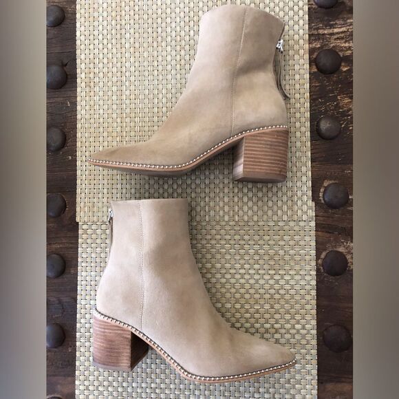 Steve Madden Woman’s Aquarius Suede Boots Natural Tan Size 9.5 - Picture 3 of 10